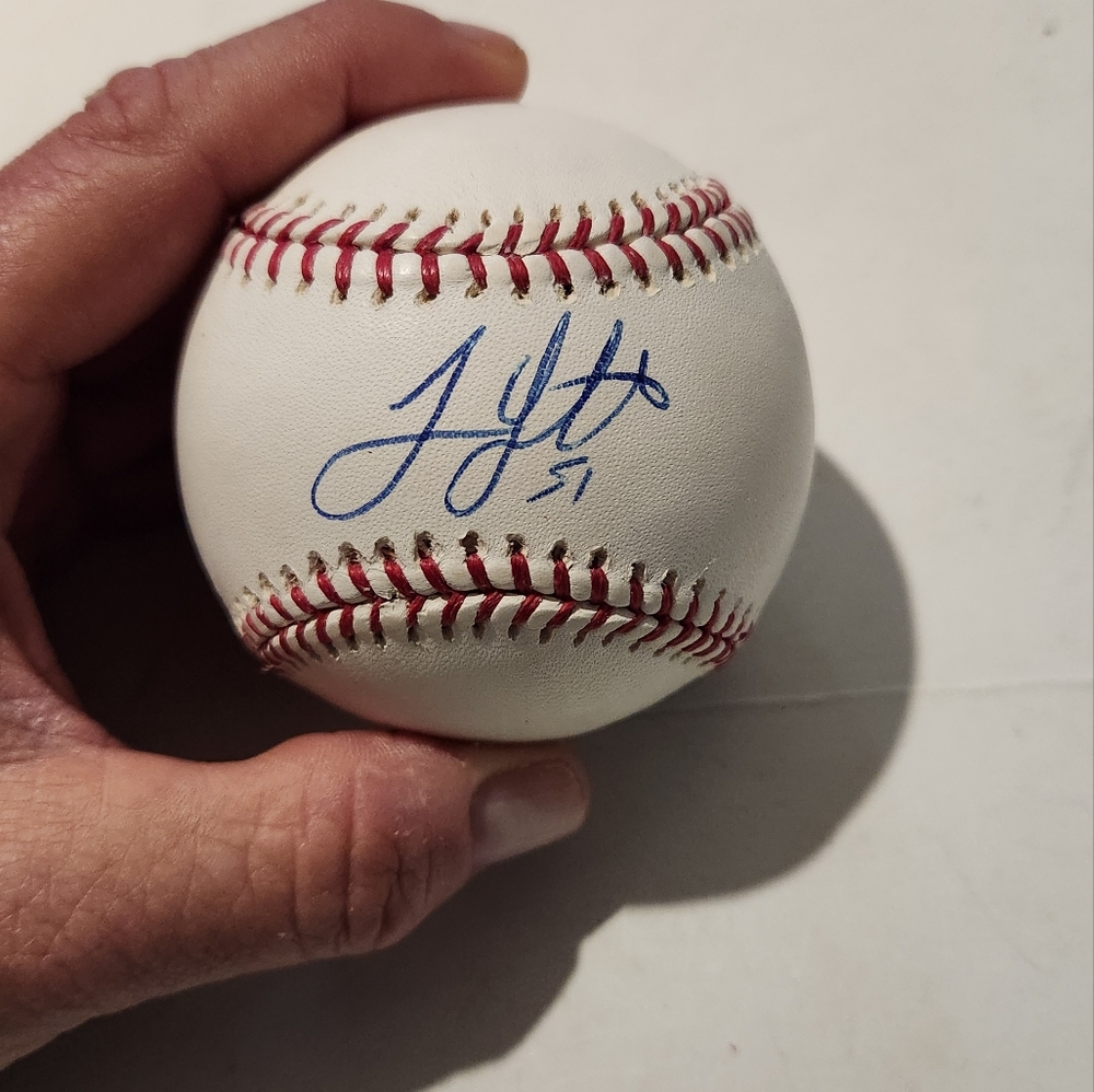 Autographed Baseball with Red Stitching